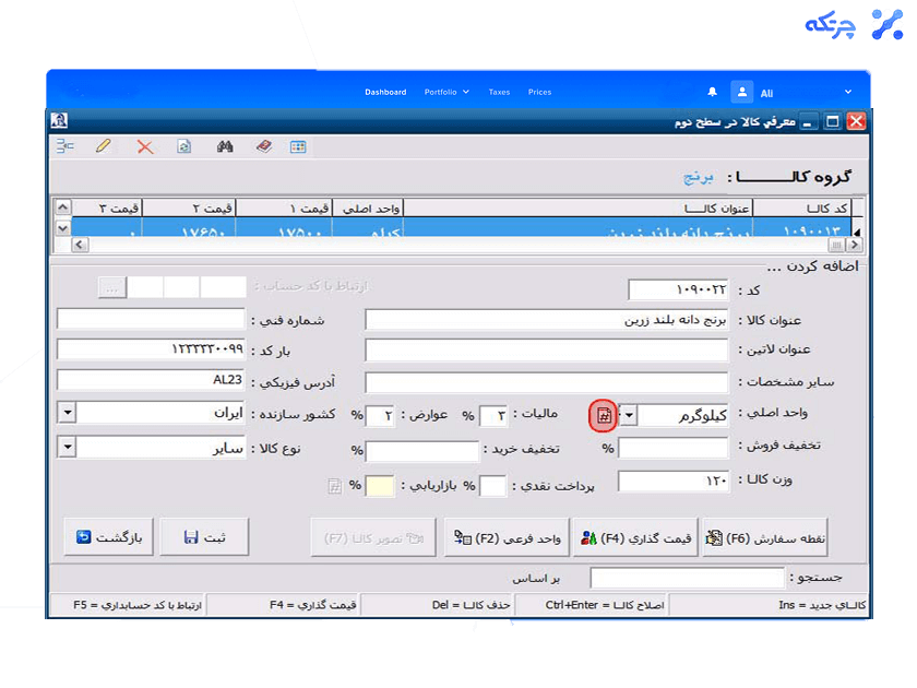  تعريف گروه كالا و كالا در سطوح مختلف- پارسیان