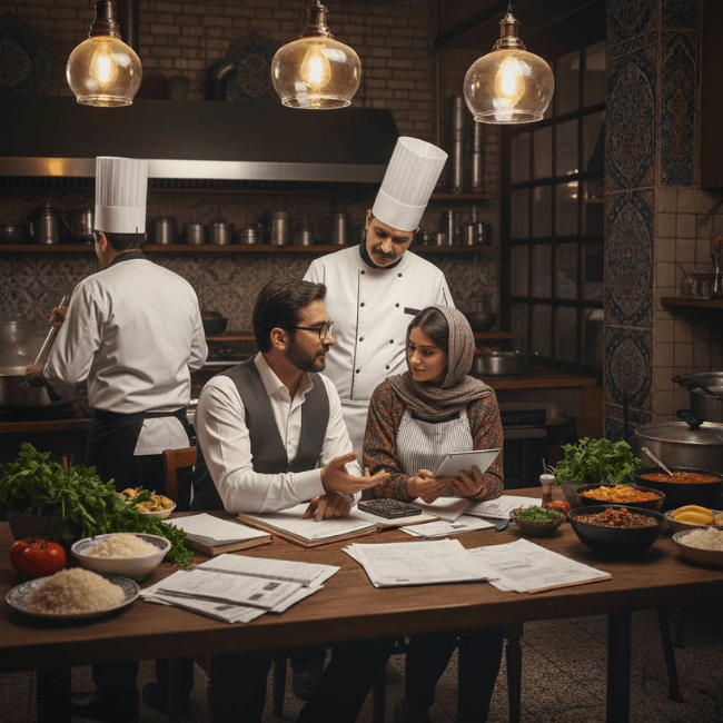 محاسبه بهای تمام شده رستوران